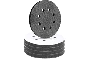 NuoDunco 5 Inch 8 Hole Hook and Loop Soft Foams Sponge Cushion Interface Buffer Backing Pad for 5-Inch Polishing and Grinding