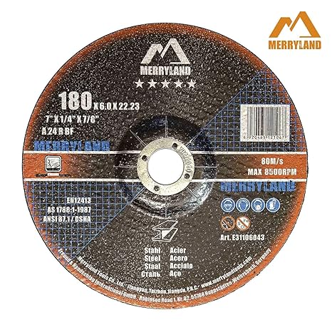 Merryland 180 X 6,0 Experten-line Schruppscheibe für Stahl Metall 10 Stück