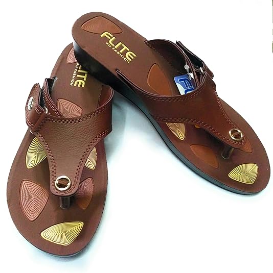 Buy FLITE Stylish Slippers for Women (PUL73) (4, Brown) at Amazon.in