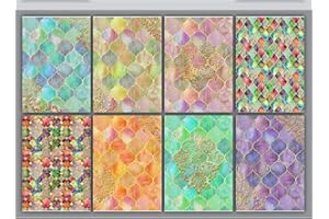 CrafTreat Moroccan Decoupage Paper - Festive Designs, A4 Size (8.3 x 11.7 Inch), 8 Sheets - Colorful, Ideal for Furniture & Scrapbooking