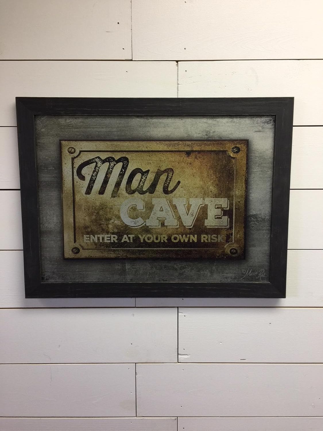 Amazon.com: Man Cave Wall Decor-Framed Man Cave Sign: Handmade