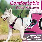 Eagloo Small Dog Harness Adjustable Front Clip No Pull Reflective Rose Red S view 4