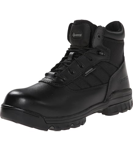 Amazon.com: Bates Men's Delta-6 Side Zip Work Boot,Black,8 EW US