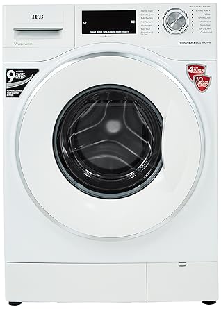 IFB 8.5 kg Inverter Fully-Automatic Front Loading Washing Machine (Executive Plus VX ID, White, Inbuilt Heater, Aqua Energie water softener)