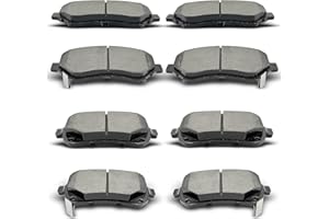 evkingauto Front Rear Ceramic Brake Pad Fit For 2008-2012 Chrysler Town Country,For 2008-2012 Dodge Grand Caravan,For 2009-2013 Dodge Journey,For 2012 Ram C/V