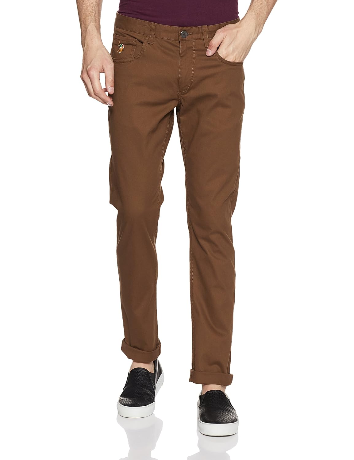 us polo association men's straight fit casual trousers