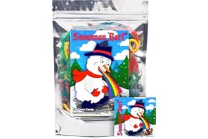 JLDESIGNMEDIALLC Snowman Barf Rainbow Lace Licorice Funny Unique Christmas Stocking Stuffer Gag Birthday Girl, Boy and Teens Candy Gift (5.5 Ounces)