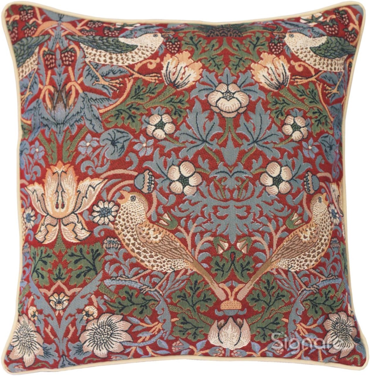 Amazon Com Signare Red Floral William Morris Cushion Cover