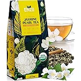 Organic Jasmine Green Tea Pearls - 4oz 113g - Dragon Pearl Tea by Enzo - Experience Soothing Scent of Jasmine Mellows Awaking Caffiene of Green Tea Pearl (Jasmine)