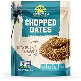 Chopped Dates | 100% Natural &amp; Pitted | 16oz, Non-GMO, Kosher, No Added Sugar, Gluten-Free, Dried Fruit | Royal Palm | Ideal for Baking, Cooking, &amp; Snacking | 1LB
