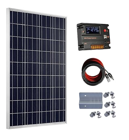 Eco Worthy 100 Watt 12v Solar Panels Kit 20a Charge Controller For Off Grid 12 Volt Battery System