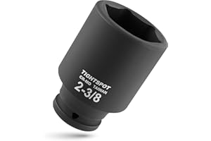 TIGHTSPOT 3/4" Drive 2-3/8 Inch SAE Deep Impact Socket Heavy Duty CR-MO Jumbo Socket 6 Point Automotive Truck and Heavy Equipment Repair