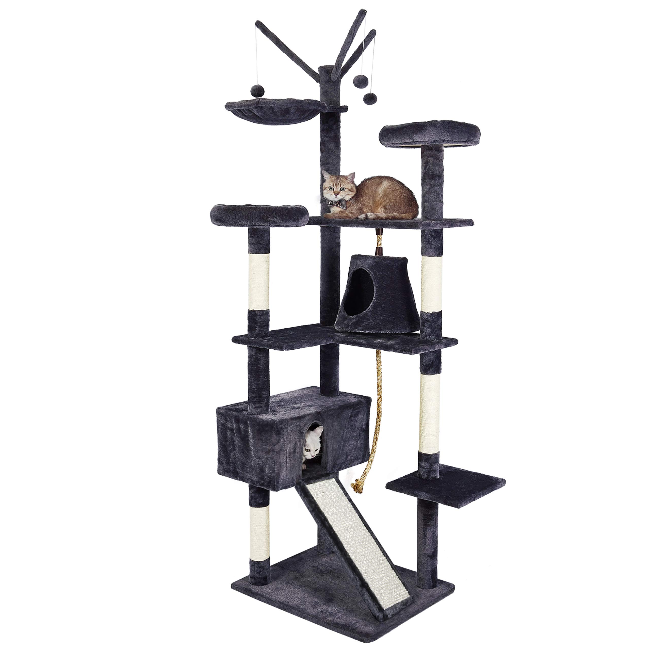 cat tree with large platforms
