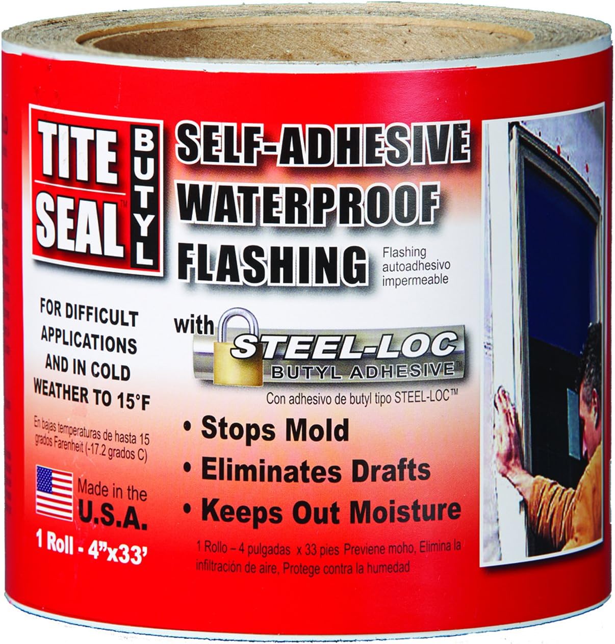 CofairPRODUCTS TSB433 4 x 33 White Butyl Flashing