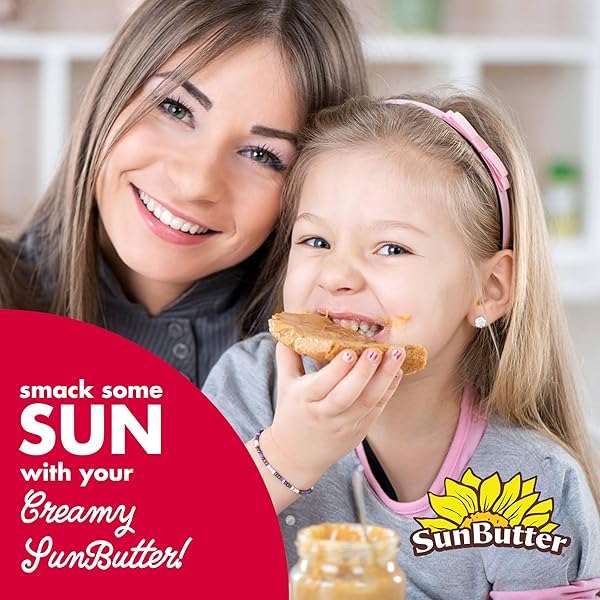 SUNBUTTER CREAMY SUNFLOWER SEED BUTTER, 16 OZ NUT-FREE SPREAD WITH 7G PLANT-BASED PROTEIN, ROASTED RICH & SAVORY FLAVOR, SMOOTH TEXTURE | VEGAN, KOSHER & NON-GMO