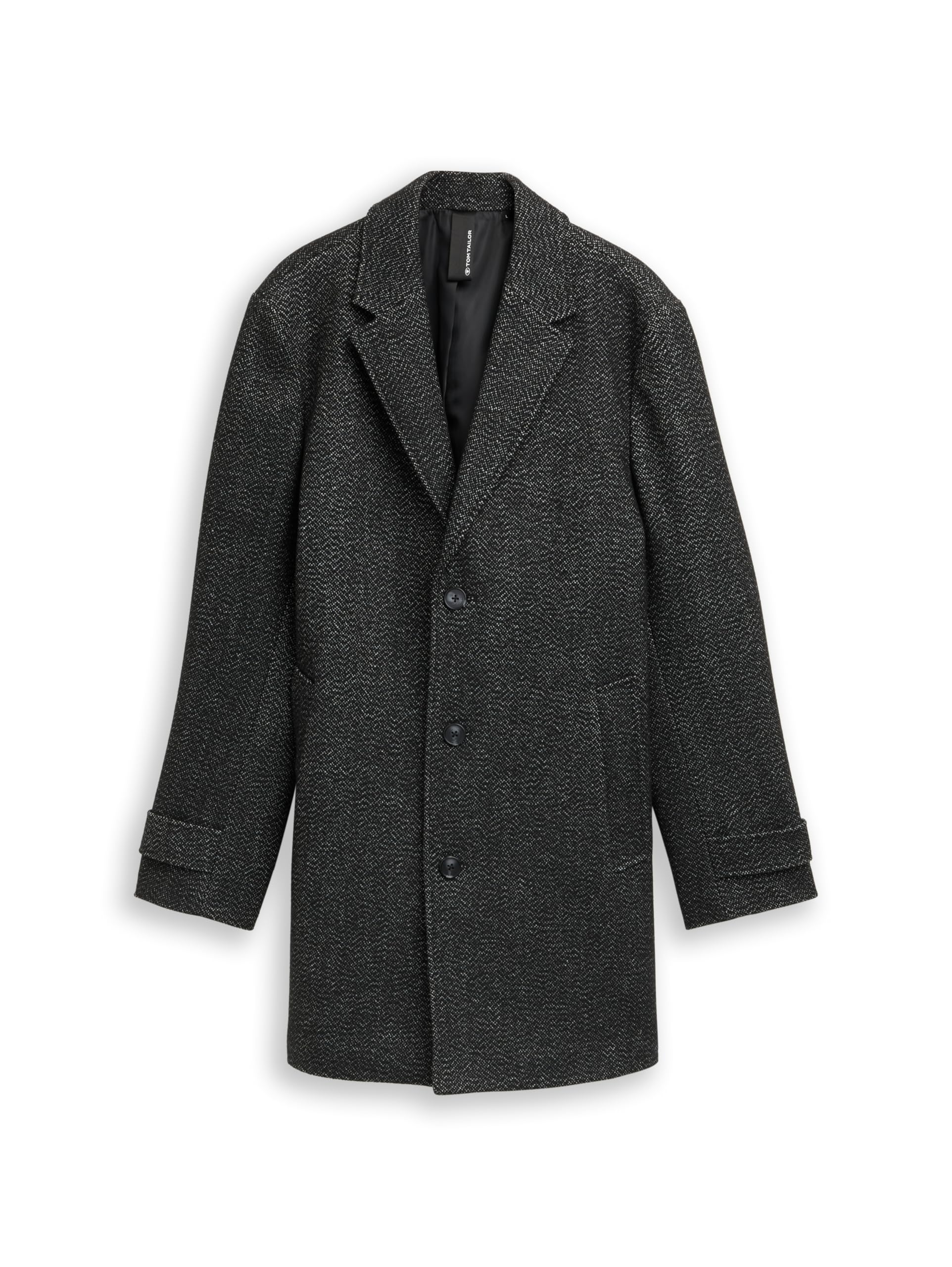 Tom Tailor Herren Wollmantel mit Reverskragen 6