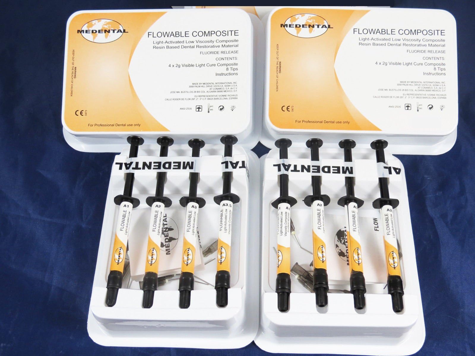 Dental Flowable VLC Refill A1,A2,A3,A3.5 Kit / 4 MEDENTAL 2/Pack