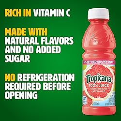 Tropicana Ruby Red Grapefruit Juice, 10 Ounce