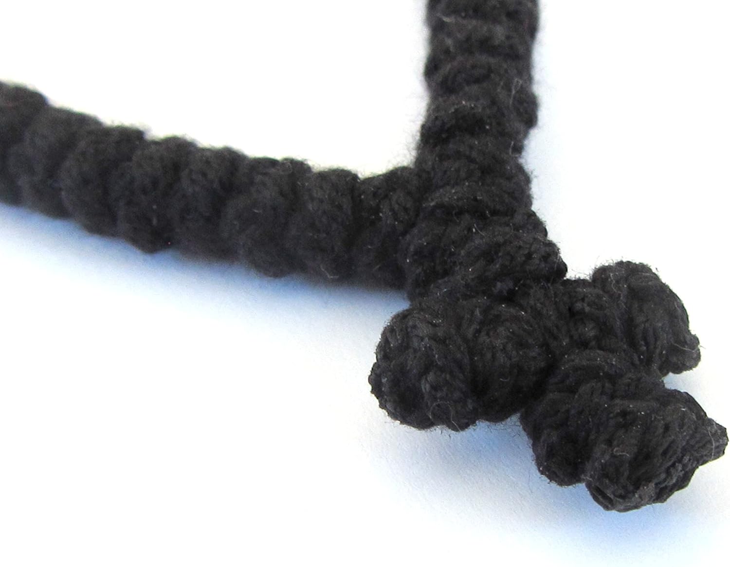 IconsGr Handmade Blessed Christian Orthodox Komboskoini Prayer Rope 100 Knots Wool Pendant black 1 - Image 5