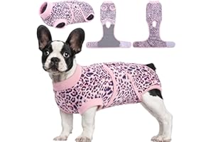 Kuoser Dog Recovery Suit Female, Soft Puppy Surgery Suit, Dog Recovery Suit After Surgery, Post-Op Onesie for Female & Male D