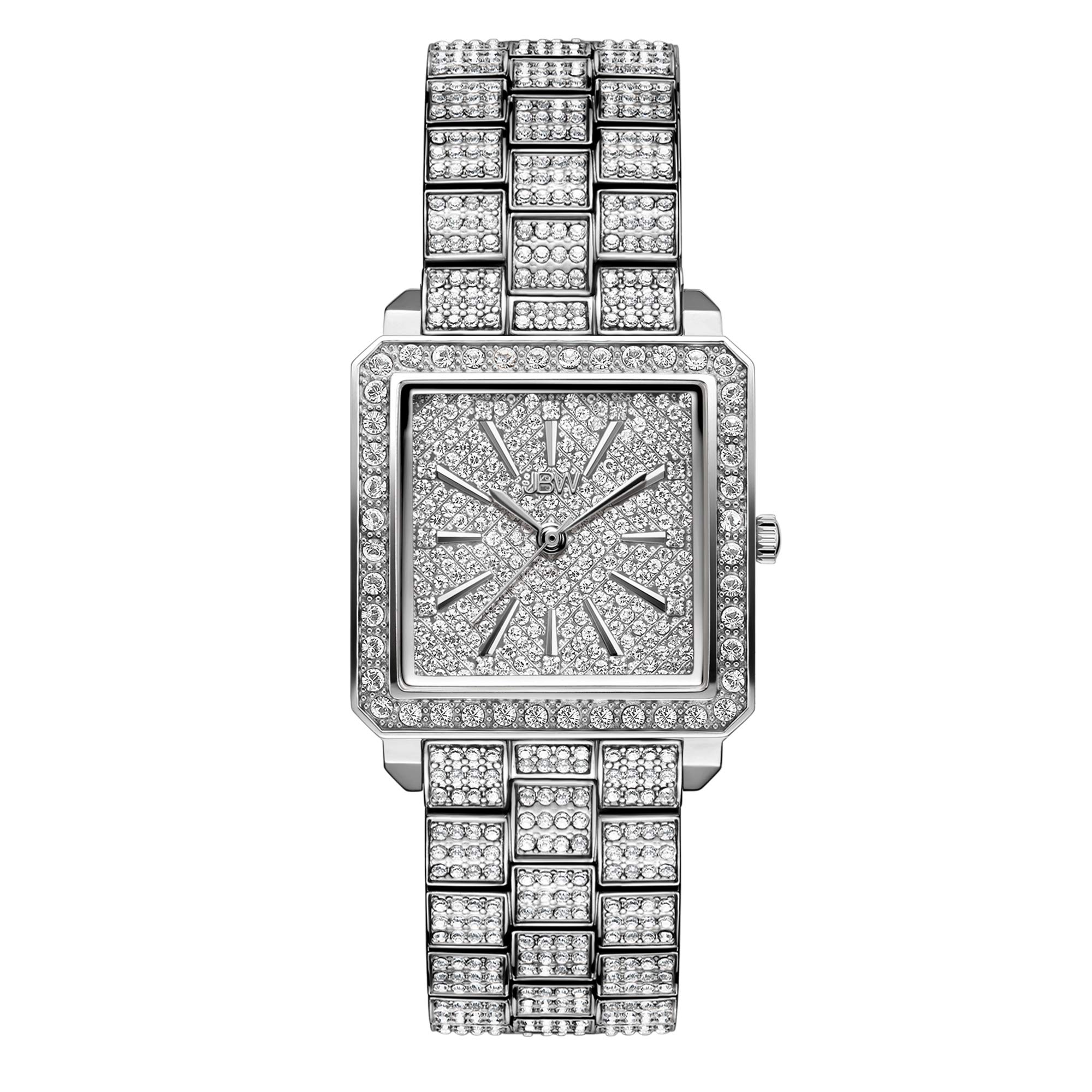 JBW Women's Cristal 12 Diamonds Stainless Steel Watch, 28MM
