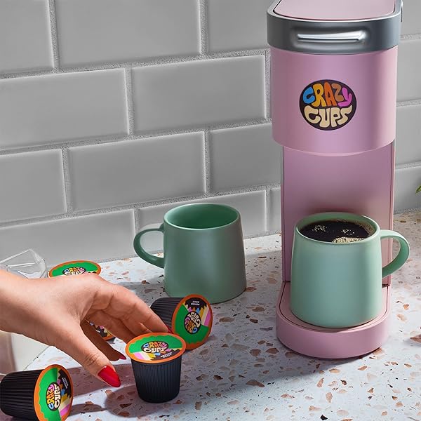 CRAZY CUPS FLAVORED COFFEE FOR KEURIG K-CUP MACHINES, CHOCOLATE RASPBERRY TRUFFLE, HOT OR ICED DRINKS, 22 COUNT SINGLE SERVE, RECYCLABLE PODS(PACK OF 1)