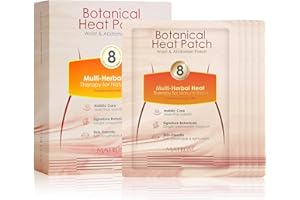 MATRÚM 12-Herb Botanical Heat Patches for Lower Back & Hip Pain Relief | Menstrual Cramp Heat Therapy | Drug-Free, Long-Lasti