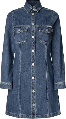Damen Authentic Denim Dress Kleid, Blau (Denim-4c1), XS