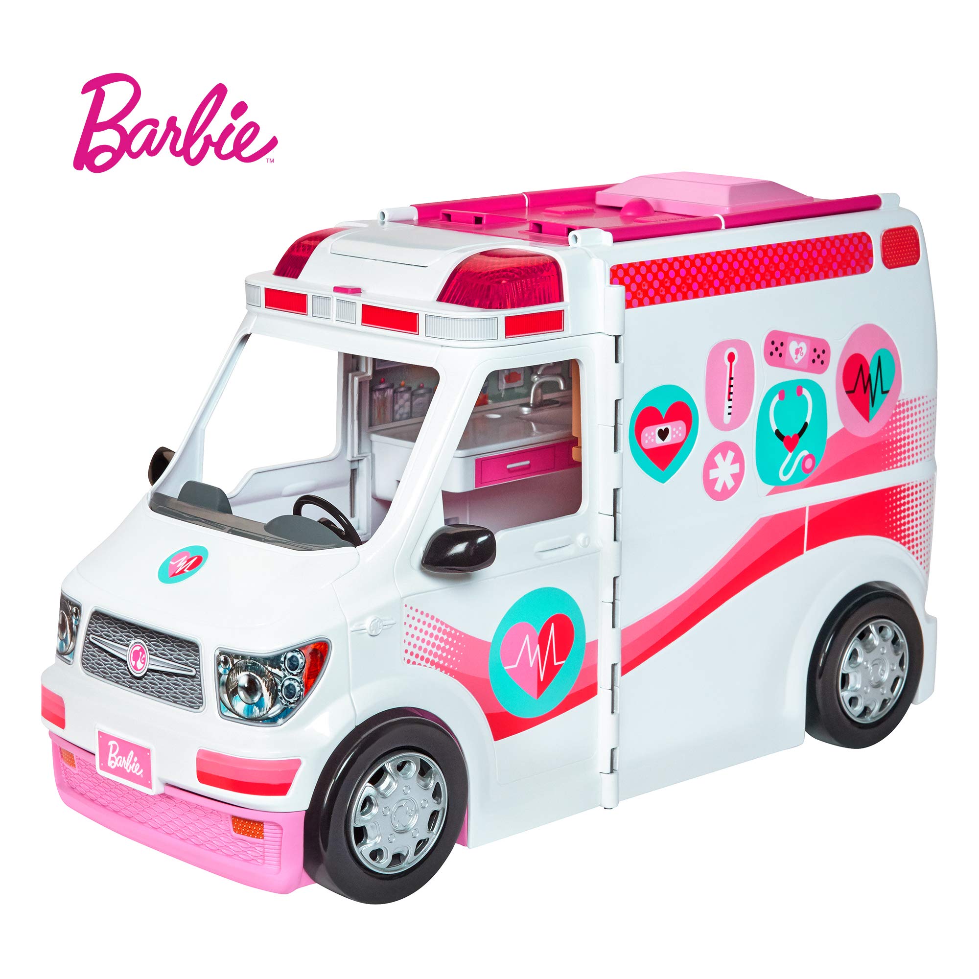 Amazon.es: Barbie Ambulancia Hospital 2 en 1, accesorios de ...