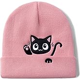 Cat Beanie Hats for Women Cute Cat Lovers Gifts Women's Winter Animal Knitted Hats for Girls