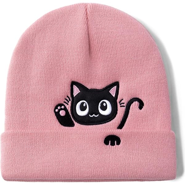Cat Ear Beanie for Women - Cute Winter Hat, Gifts for Cat 