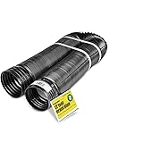 Flex-Drain 51910 Flexible/Expandable Landscaping Drain Pipe, Perforated, 4-Inch by 12-Feet