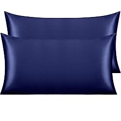 NTBAY 2 Pack Satin King Pillowcases for Hair and