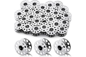 LOKUNN 25 Pcs Metal Bobbins, Metal Sewing Machine Bobbins Metal Bobbins for Sewing Machine with Bobbin Case, Sa156 Bobbins, Bobbins Class 15, Bobbins for Sewing Machine