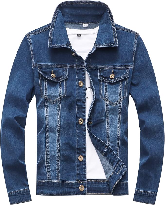 elastic denim jacket