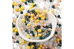 About 280Pcs/60g Crystal Rondelle Beads for Jewelry Making 6mm Briolette Crystal Glass Beads Assorted Glass Spacer Bead for D