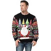 Men`s Ugly Christmas Sweater for Adult Unisex Women Xmas Pullover for Party Festive