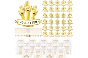 Jpfezry 30Sets Volunteer Appreciation Gifts Bulk - Recognition Awards Kit, Lapel Pins with Inspirational Thank You Cards for 