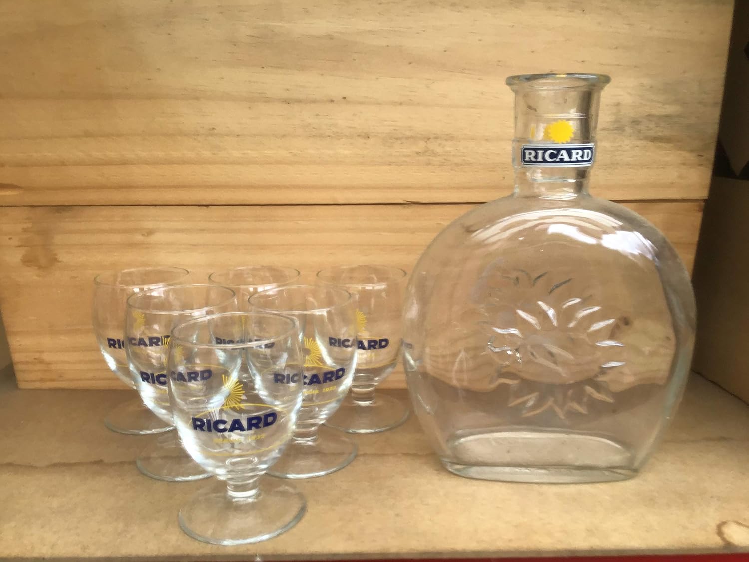 Carafe 1 Litre RICARD Lot de 6 Verre Ballon 17cl Vaisselle et arts de