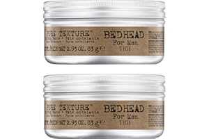 TIGI Bed Head for Men Pure Texture Hair Molding Paste - Use for Texture & Separation - Versatile Cream-to-Paste Fusion - For Men's Hairstyles - Use on Damp & Dry Hair - 2.93 oz (2 Pack)