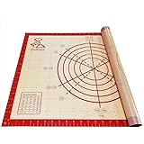 Silicone Baking Mat Pastry Mat Non Slip Non Stick Extra Large Bread Kneading Board with Measurements for Rolling Dough…