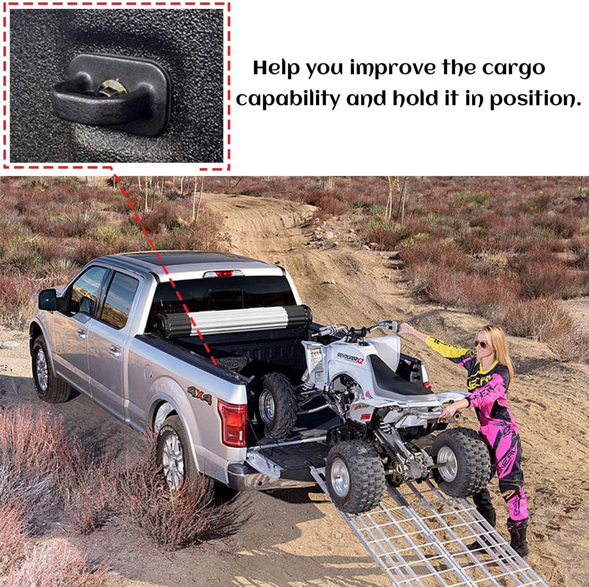 KAWELL 9 Pack Tie Down Anchors Truck Bed Side Wall Anchors Fits Chevy