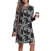 REGAI Women's Fall Casual Long Sleeve Crew Neck Dresses Fashion Outfits Cozy Swing with Pockets