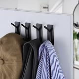 GlazieVault Black Coat Hooks 10 Pack Zinc Alloy Heavy Duty Wall Mounted Adhesive view 5