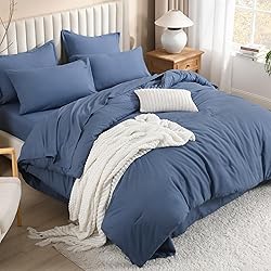 Litanika Queen Comforter Set Ocean Blue - 7 Pieces