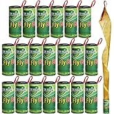 GeeRic 20PCS Fly Paper Strips, Fly Ribbon Sticky Traps Fly Catcher Sticky Fly Traps Fly Tape Trap Ribbon Fly Bait Indoor Catc