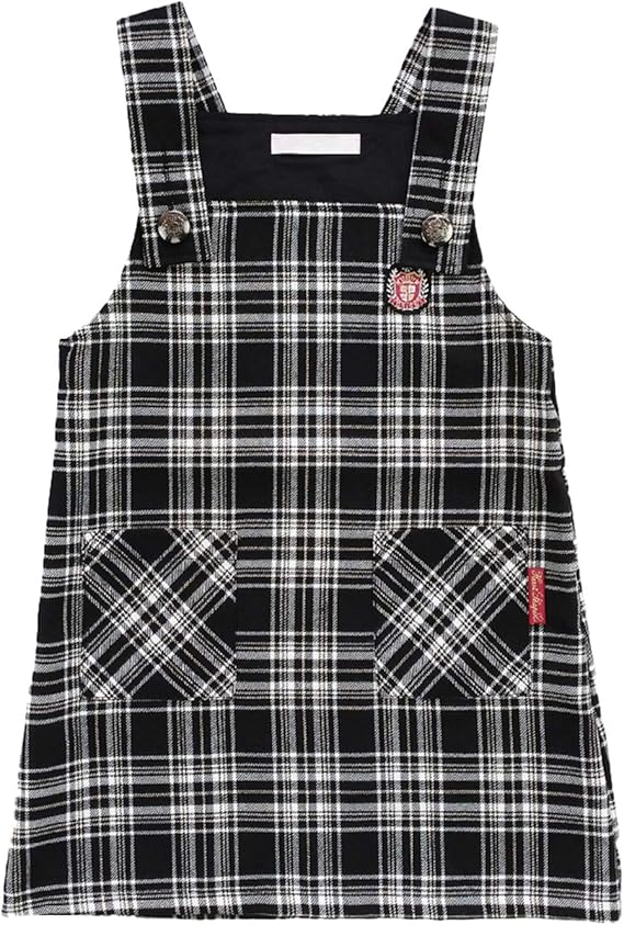 Amazon ごきげんめいと Heartshape ジャンパー スカート ボトムス 女の子 ガーリー 子供服 小学生 通学 女子 女児 ガールズ キッズ チェック 星柄 ブラック パープルグレー 110 1 130 Hs ハートシェープ スカート 通販