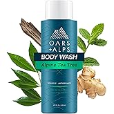 Oars + Alps Body Wash for Men, Mens Body Wash & Face Cleanser with Vitamin E & Antioxidants, Moisturizing, Paraben & Sulfate Free Cleanser, Alpine Tea Tree, 1pk