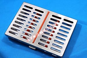 SYNAMED USA 1 German Stainless Dental Autoclave Sterilization Cassette Rack Box Tray for 10 Instruments