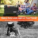 Overmont 200L Folding Festival Trolley on Wheels 150kg Heavy Duty Cart view 7